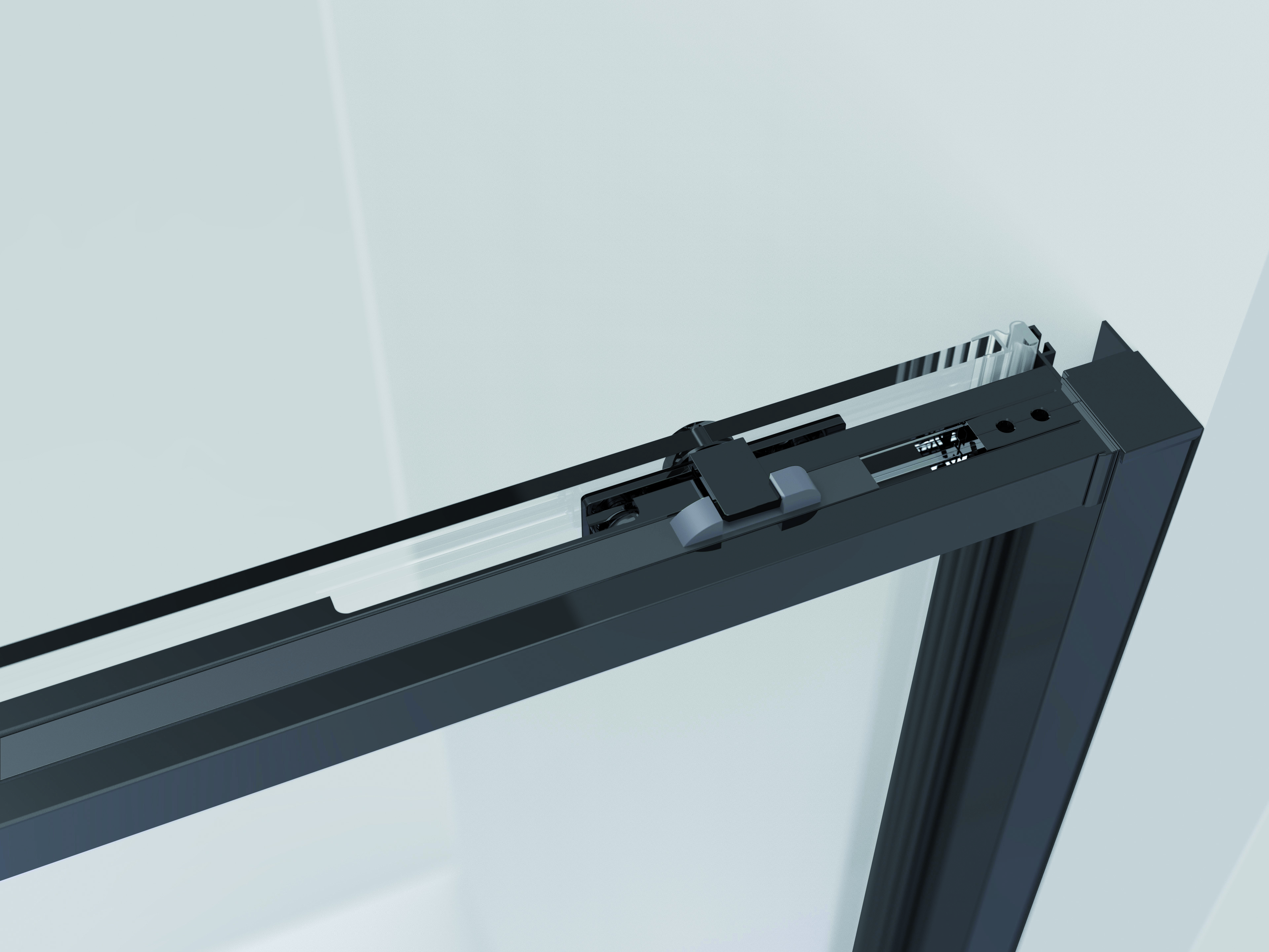 ДУШ ПАРАВАН с плъзгащи  врати soft close 125 - 130 см GME TWENTY BLACK  6 мм